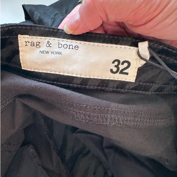 NWT Rag & Bone Nina High-Rise Ankle Skinny Pants Black Zebra 32 - Picture 7 of 14